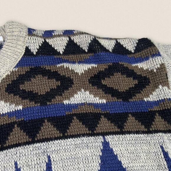 Vintage 90s Wool Blend Grandpa Sweater | Together | Size Small - Picture 2 of 4